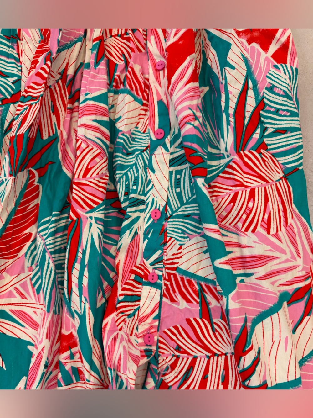 NWOT Flying Tomato Tropical Smocked Maxi Dress - Picture 2 of 5